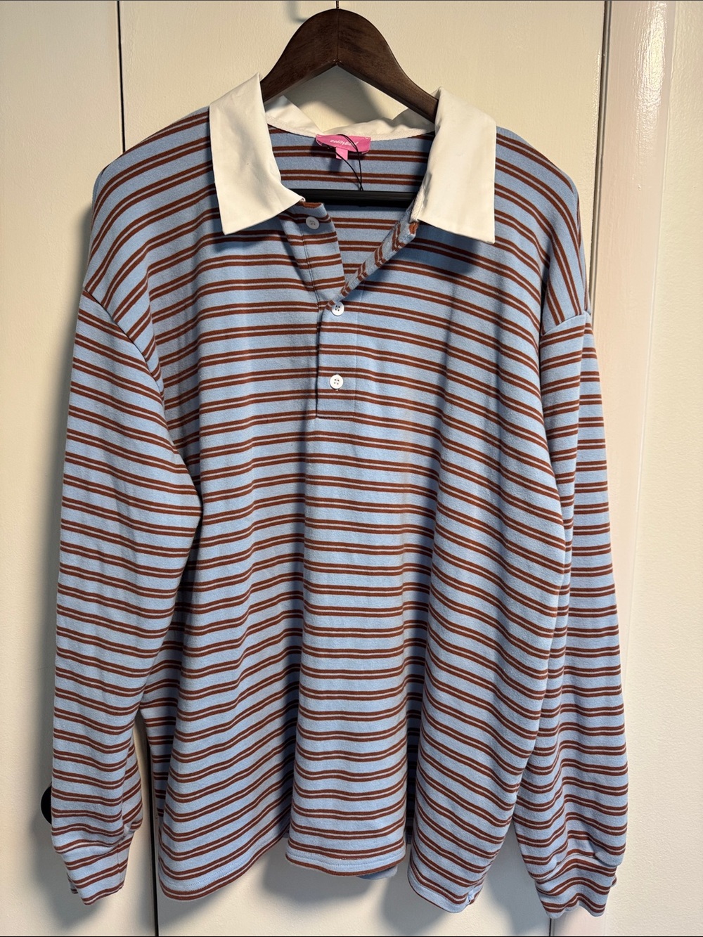 edikted Stripes Oversized Collared Shirt